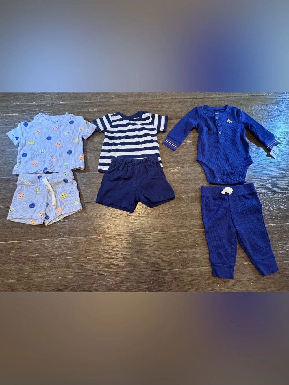 Old Navy  and HM Blue and Navy Toddler Shorts Set